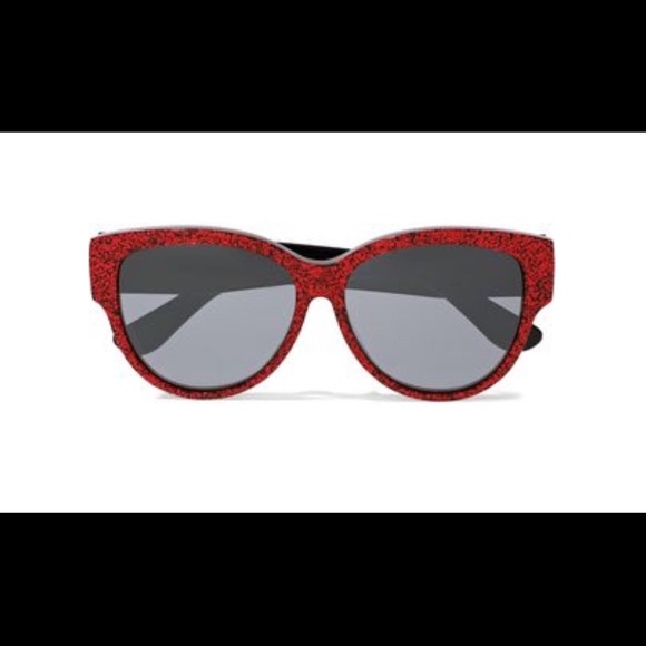 Saint Laurent Accessories - Saint Laurent D Frame Glittered Sunglasses